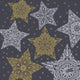 Serviettes Duni étoiles de neige noires 33x33cm