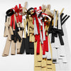 Bandes de tressage Creativ company, l: 44+78 cm, d 4,5+6,5+11,5 cm, l: 10+15+25 mm, contenu peut varier, or, rouge, argent, blanc, 5000 bandes 1 boîte
