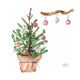 Serviettes Duni arbre et boules 24x24cm
