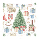 Serviettes Duni arbre et cadeau 33x33cm