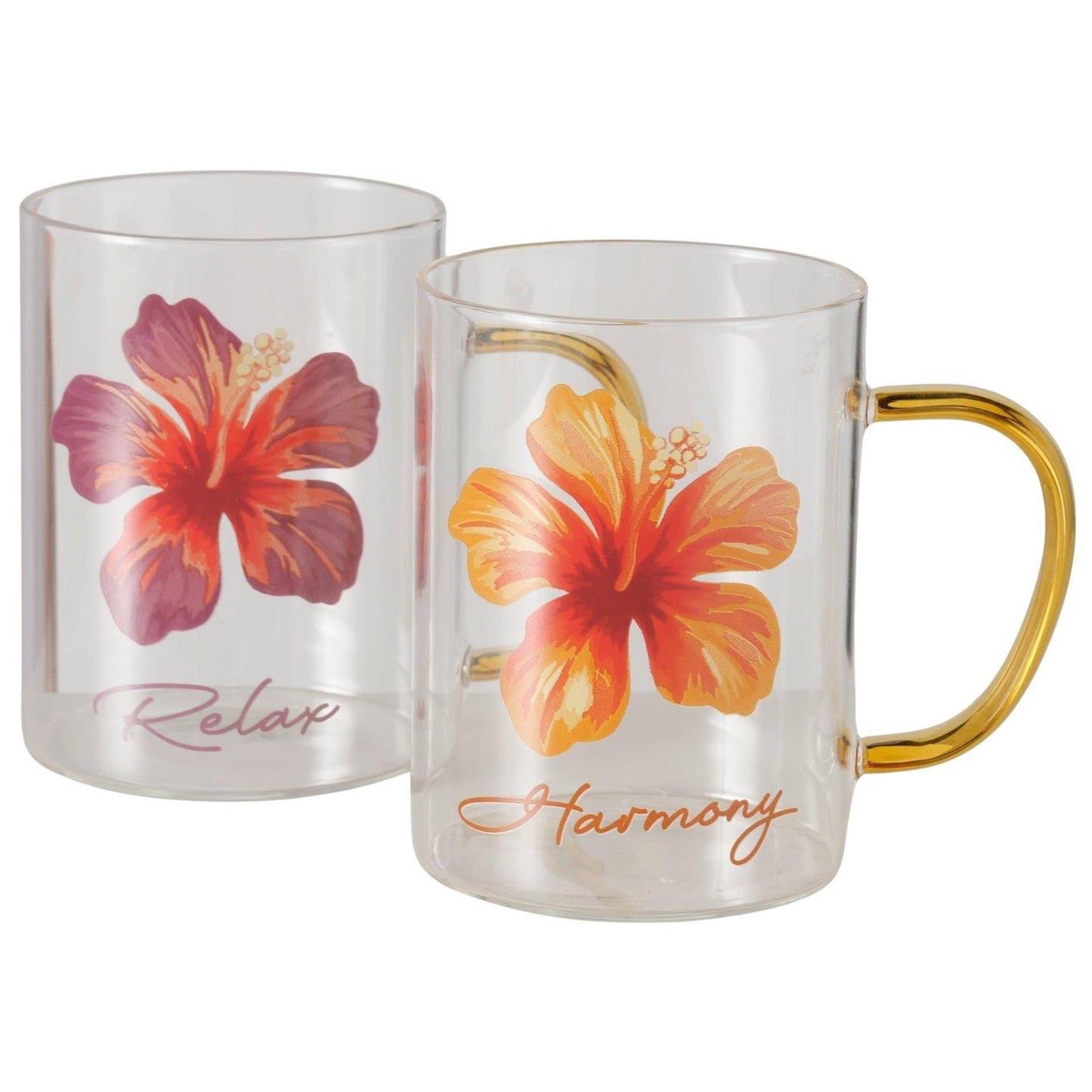 Boltze home tasse hibiscus 400ml ø8xh11cm