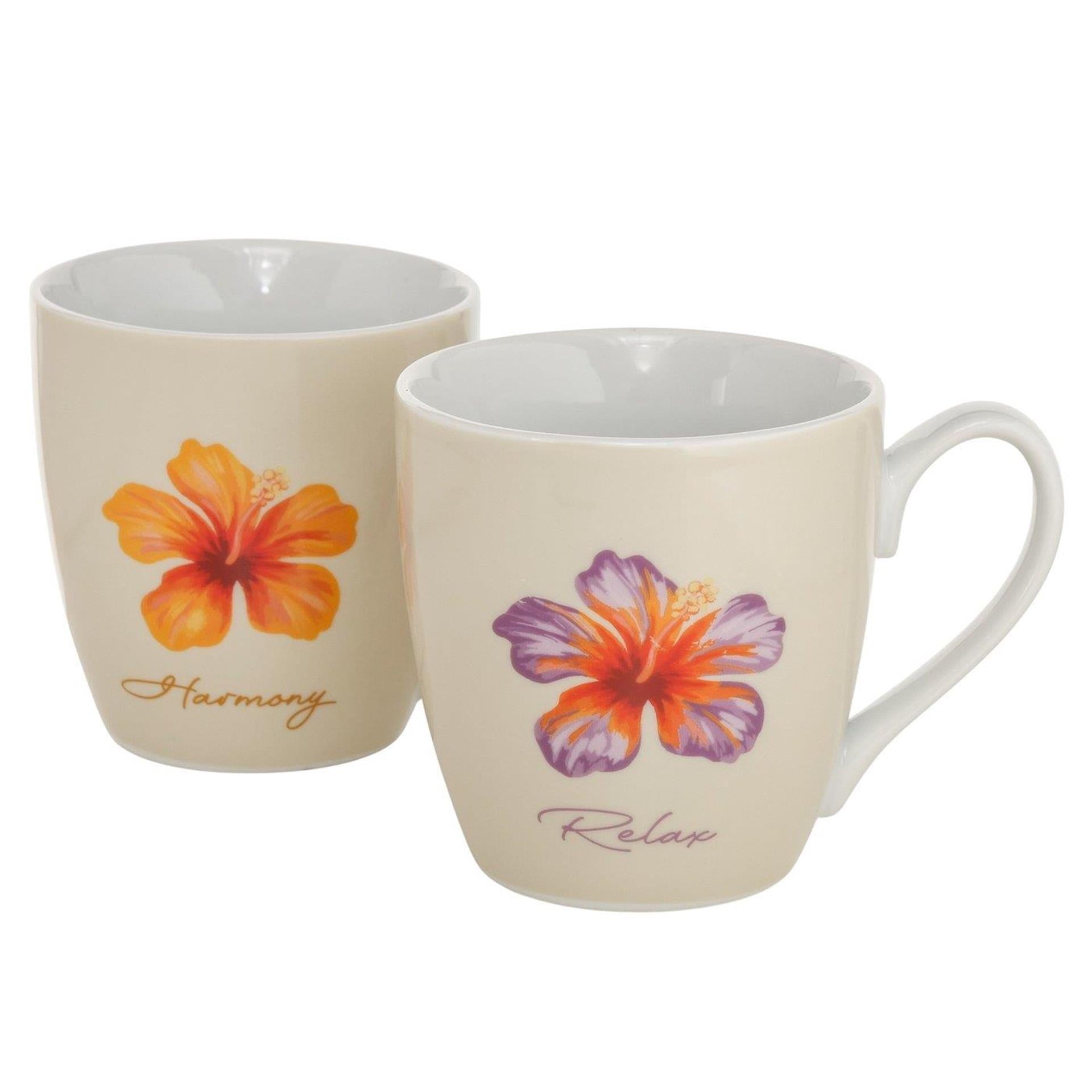 Boltze home tasse géante hibiscus 480ml