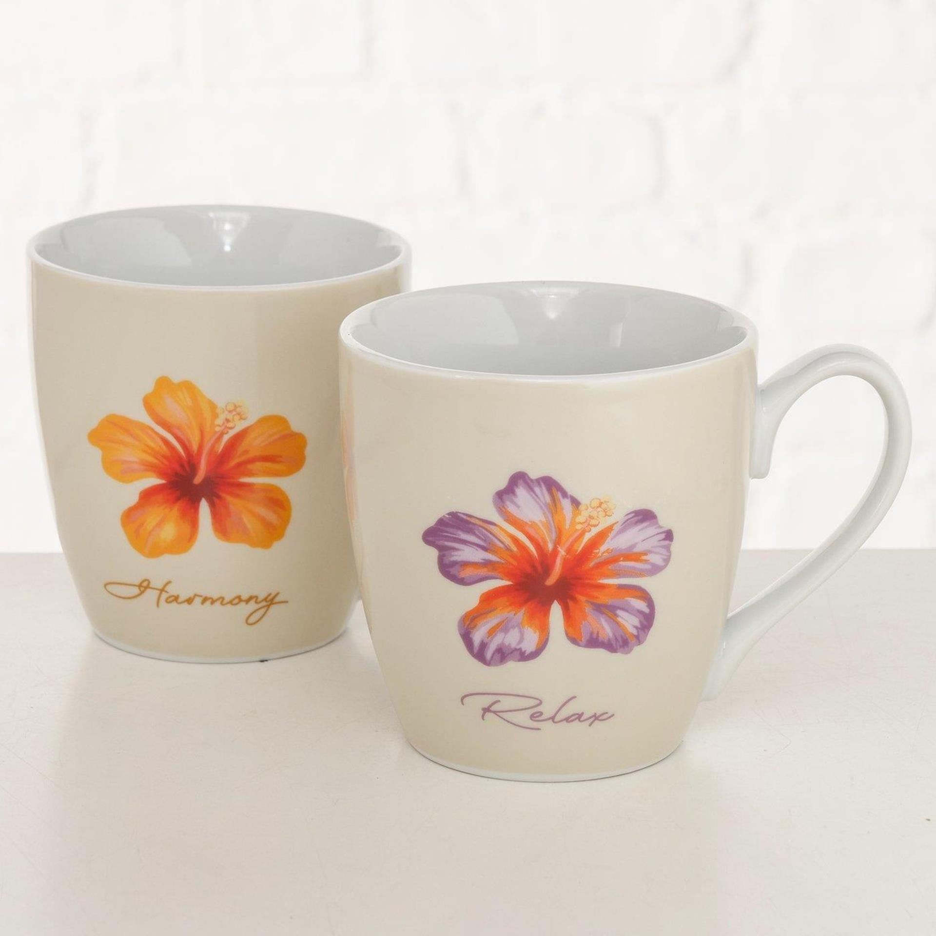 Boltze home tasse géante hibiscus 480ml