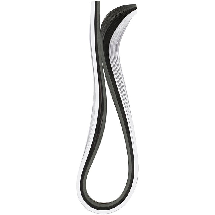 Creativ company bandes pour quilling, L : 78 cm, l : 5 mm, 120 g, noir, gris, blanc, 100 pièces 1 boîte