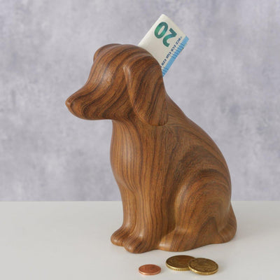 Boltze home tirelire chien h15cm en céramique