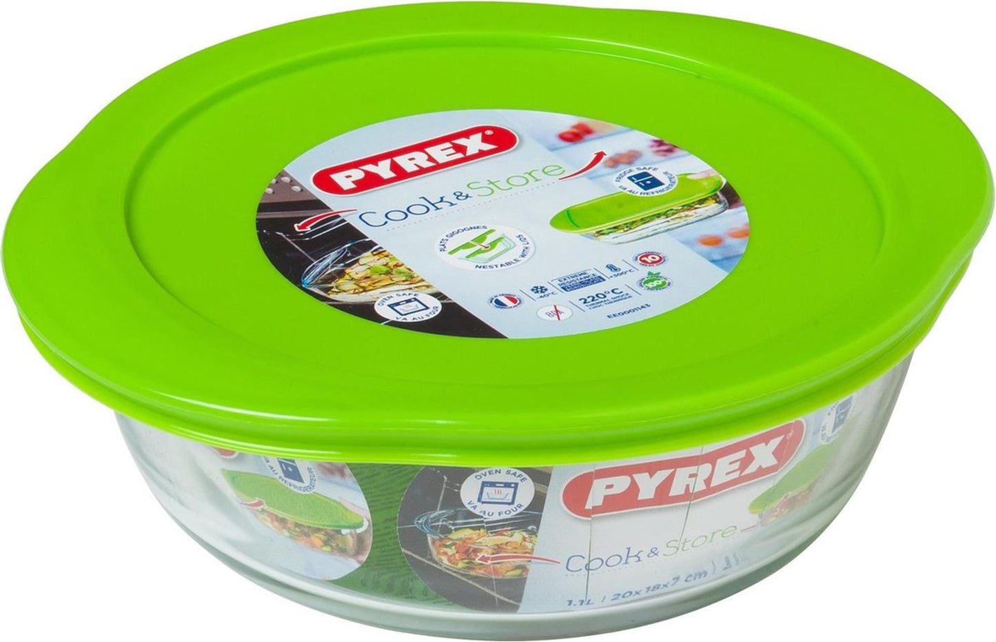 Bol de rangement en Pyrex 2,3l 26x23x8cm