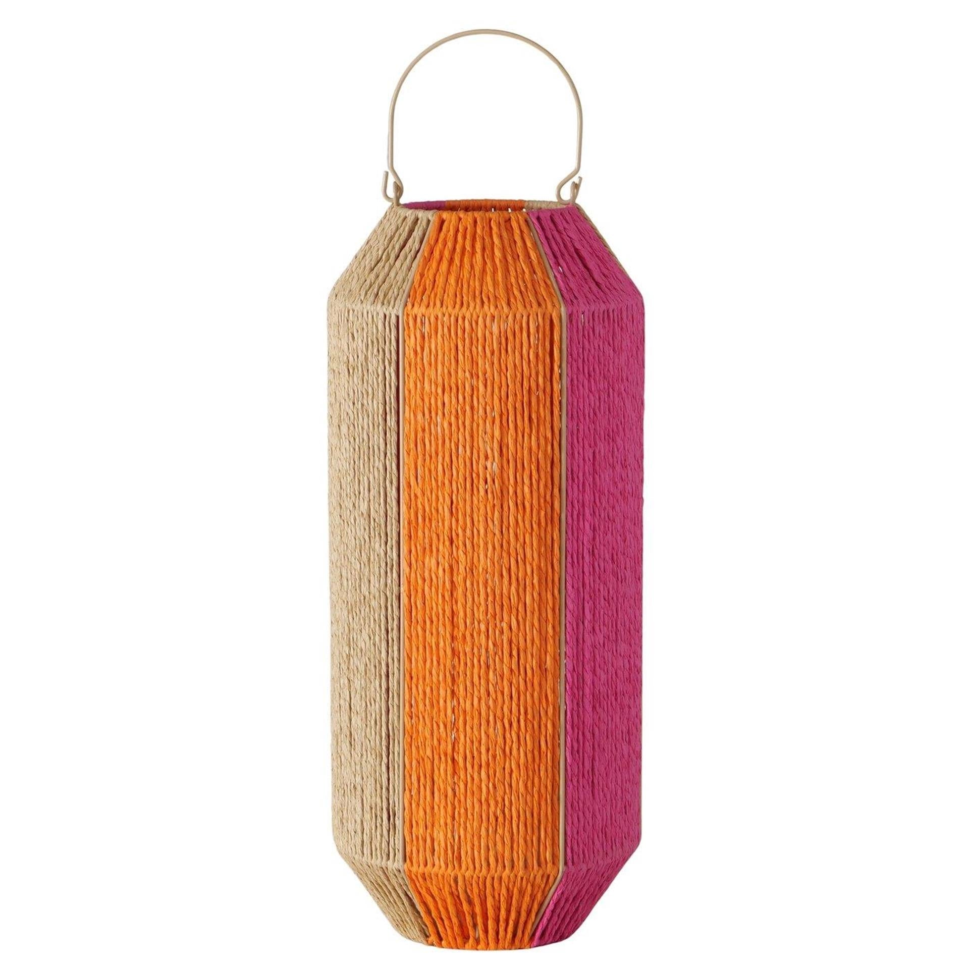 Lanterne de maison Boltze rose orange h50cm