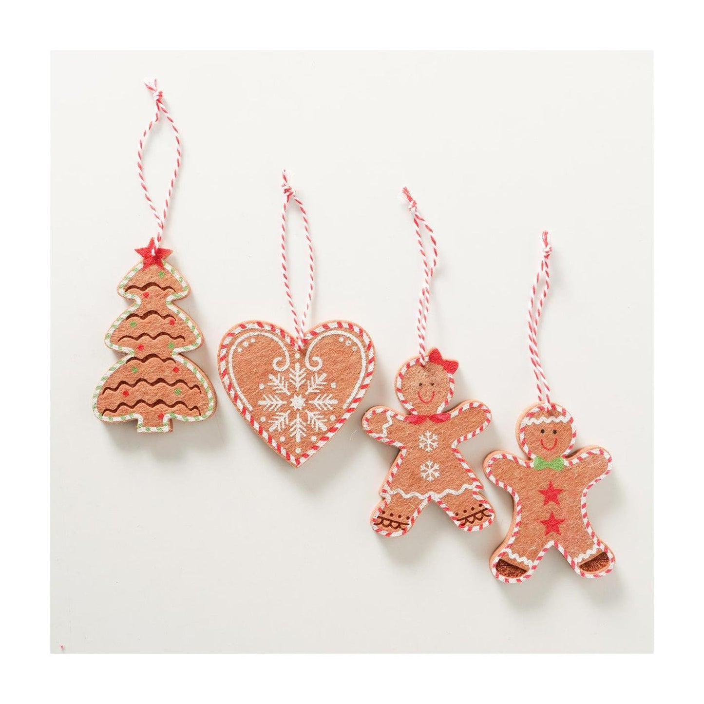 Boltze home pendentif de Noël bonhomme en pain d'épice lot de 4