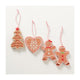 Boltze home pendentif de Noël bonhomme en pain d'épice lot de 4