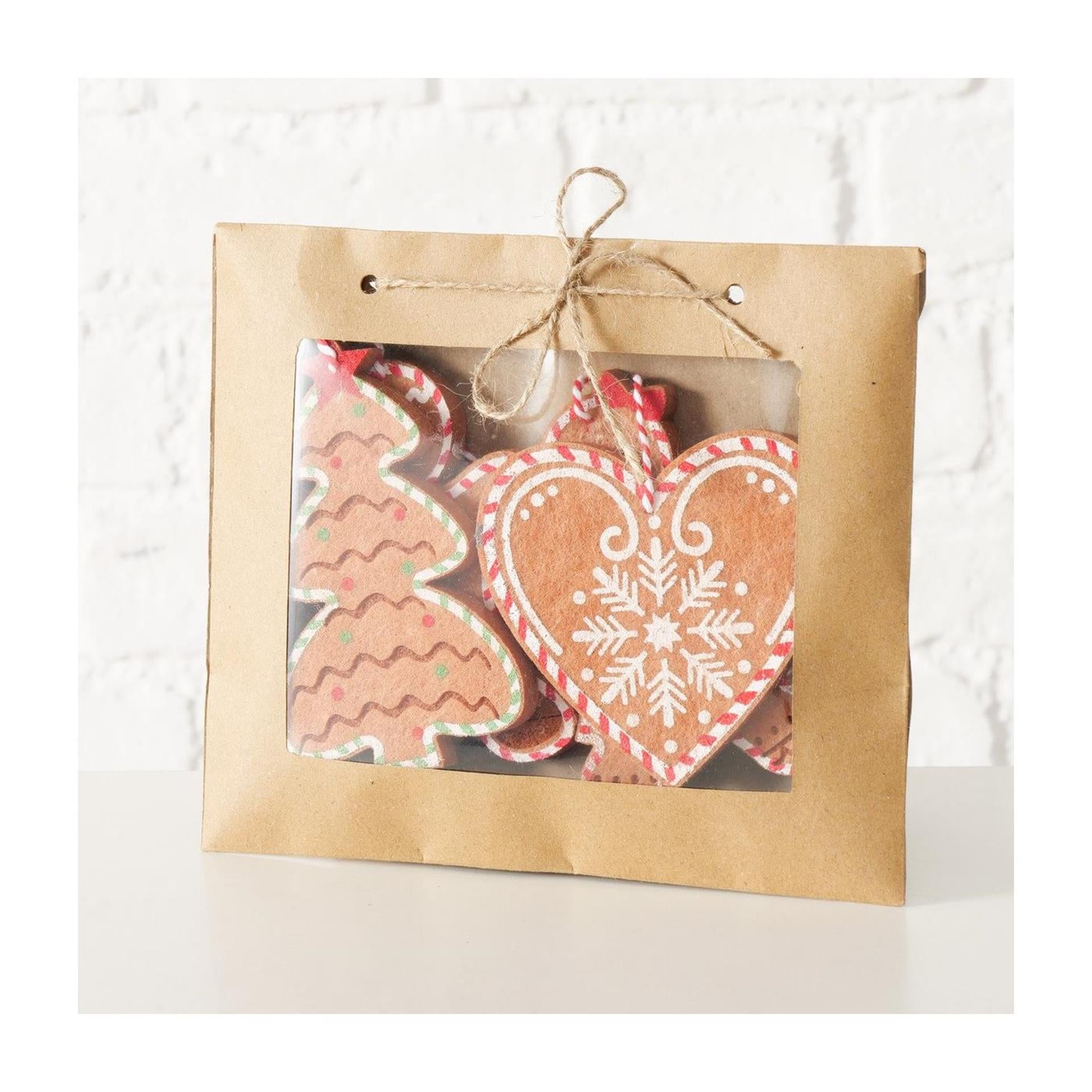 Boltze home pendentif de Noël bonhomme en pain d'épice lot de 4