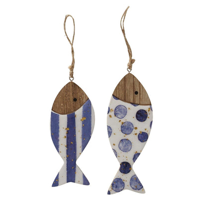 Boltze pendentif home déco poisson 13,5x6x0,8cm