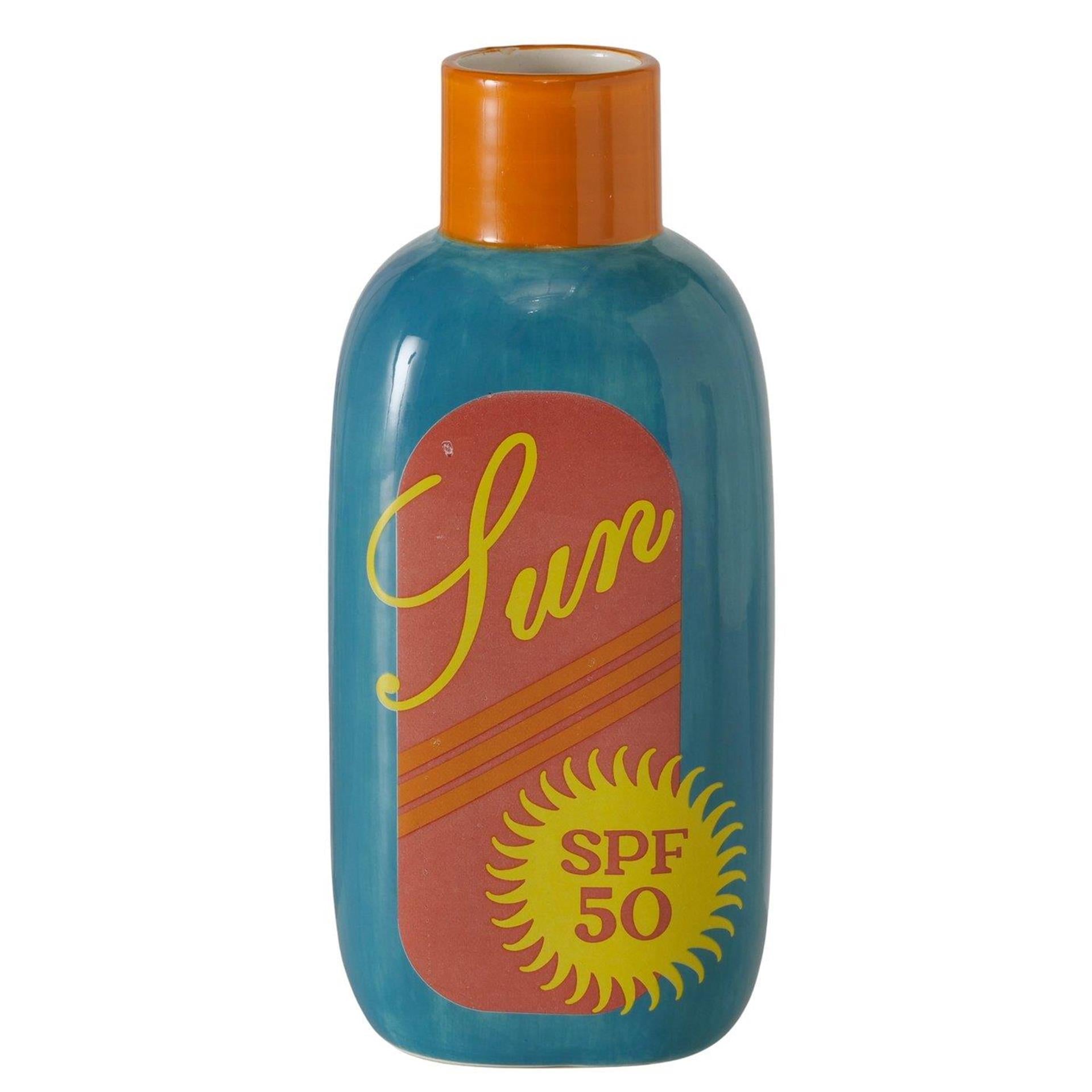 Boltze home vase bouteille de crème solaire ø9xh20cm