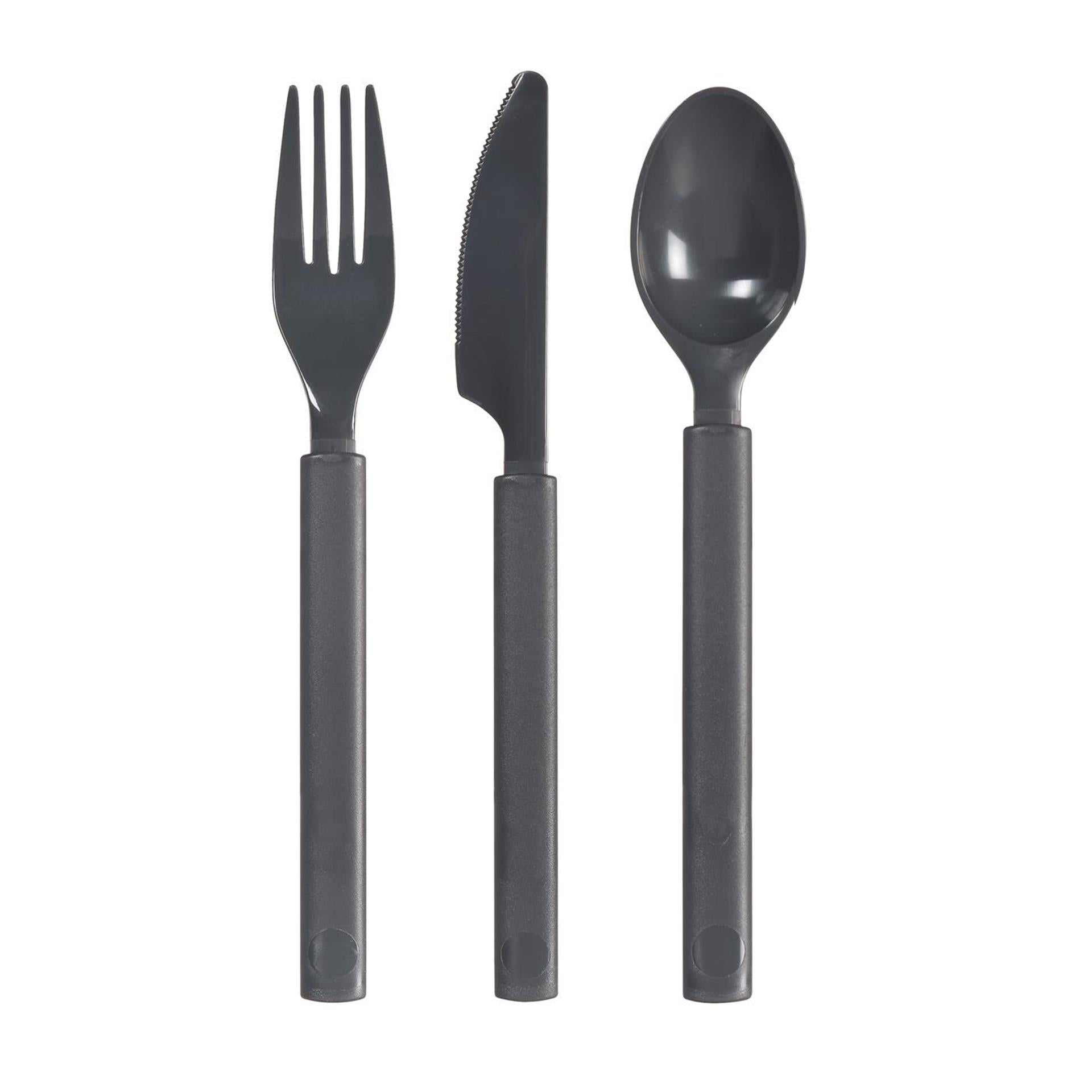 Ménagère en plastique Duni 6 pièces granit