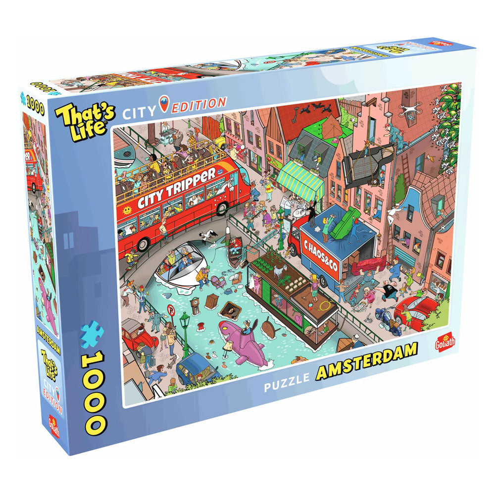 Goliath c'est la vie édition ville : puzzle amsterdam - 1000 pcs.