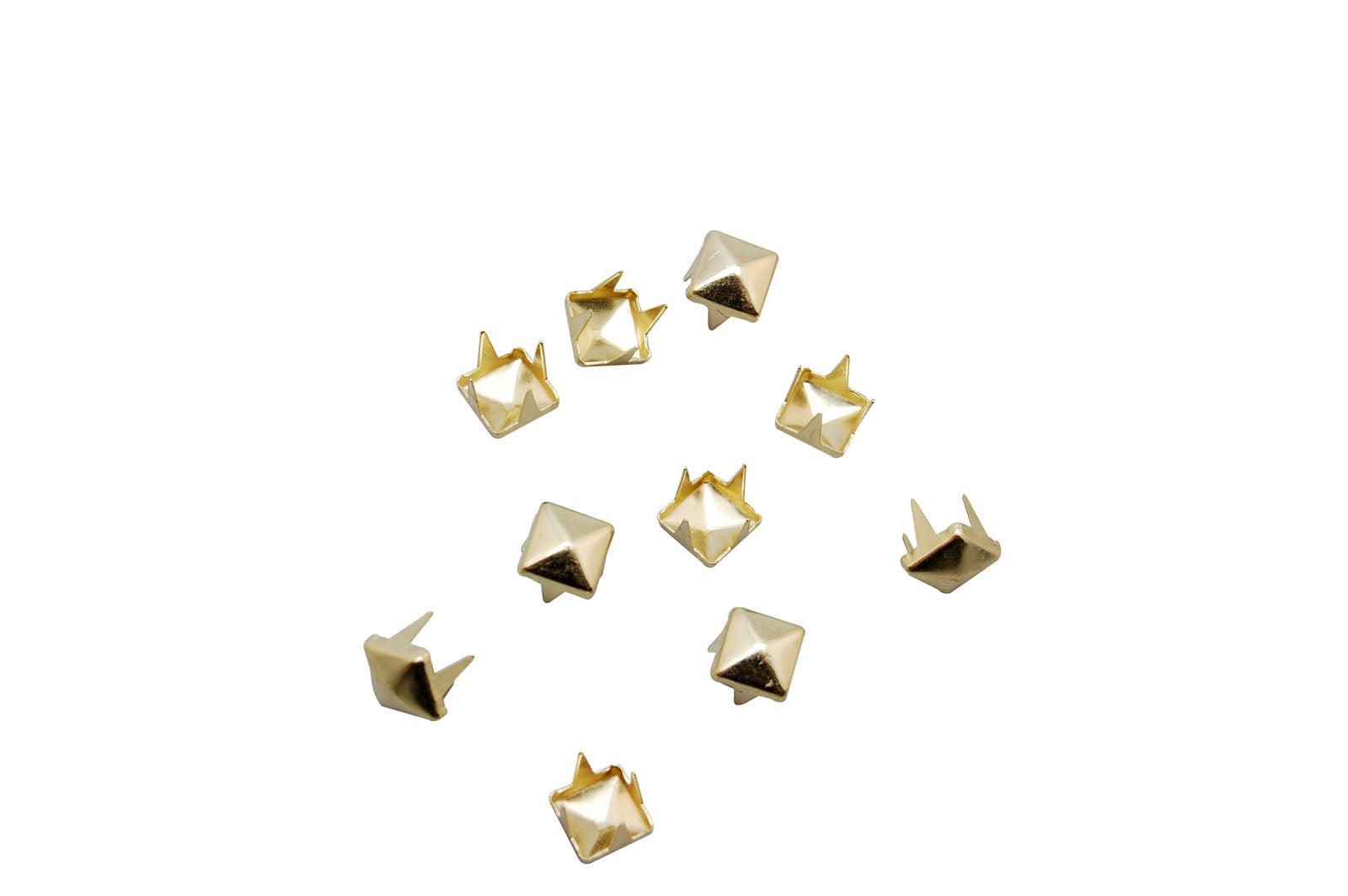 Vaessen creative • clous carrés 6mm 10pcs or