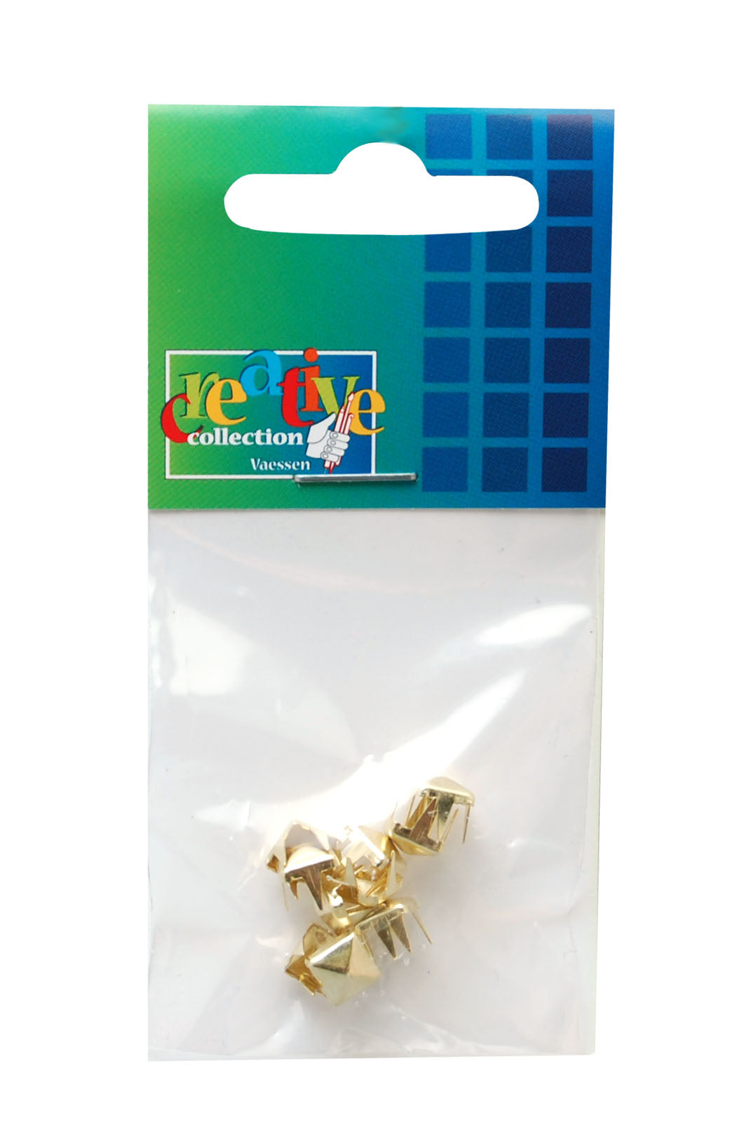 Vaessen creative • clous carrés 6mm 10pcs or