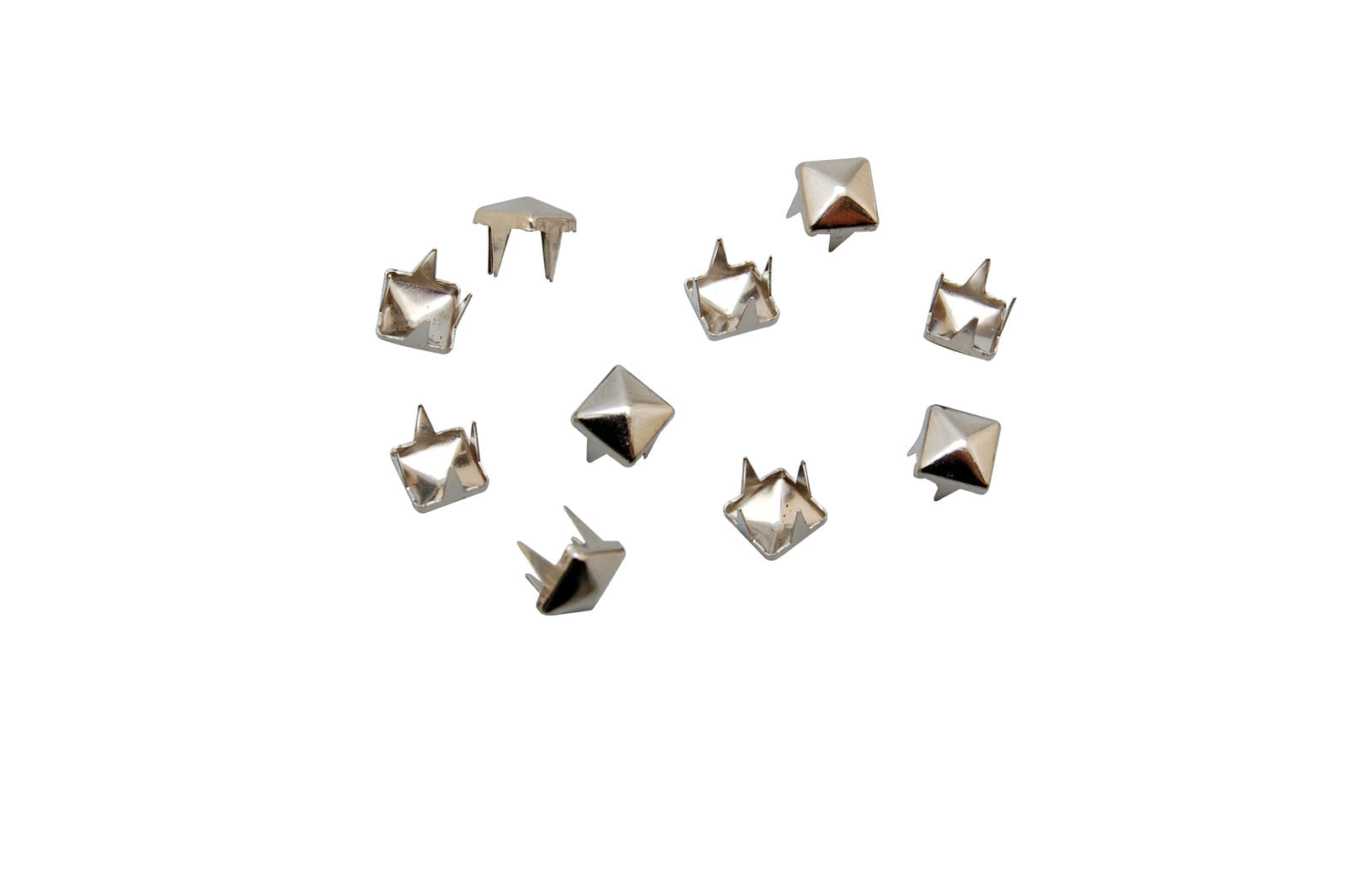 Vaessen creative • clous carrés 6mm 10pcs argent