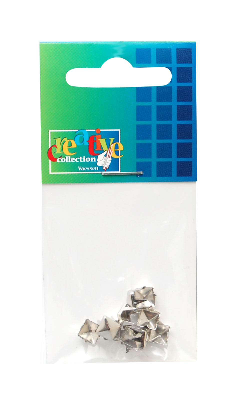Vaessen creative • clous carrés 6mm 10pcs argent