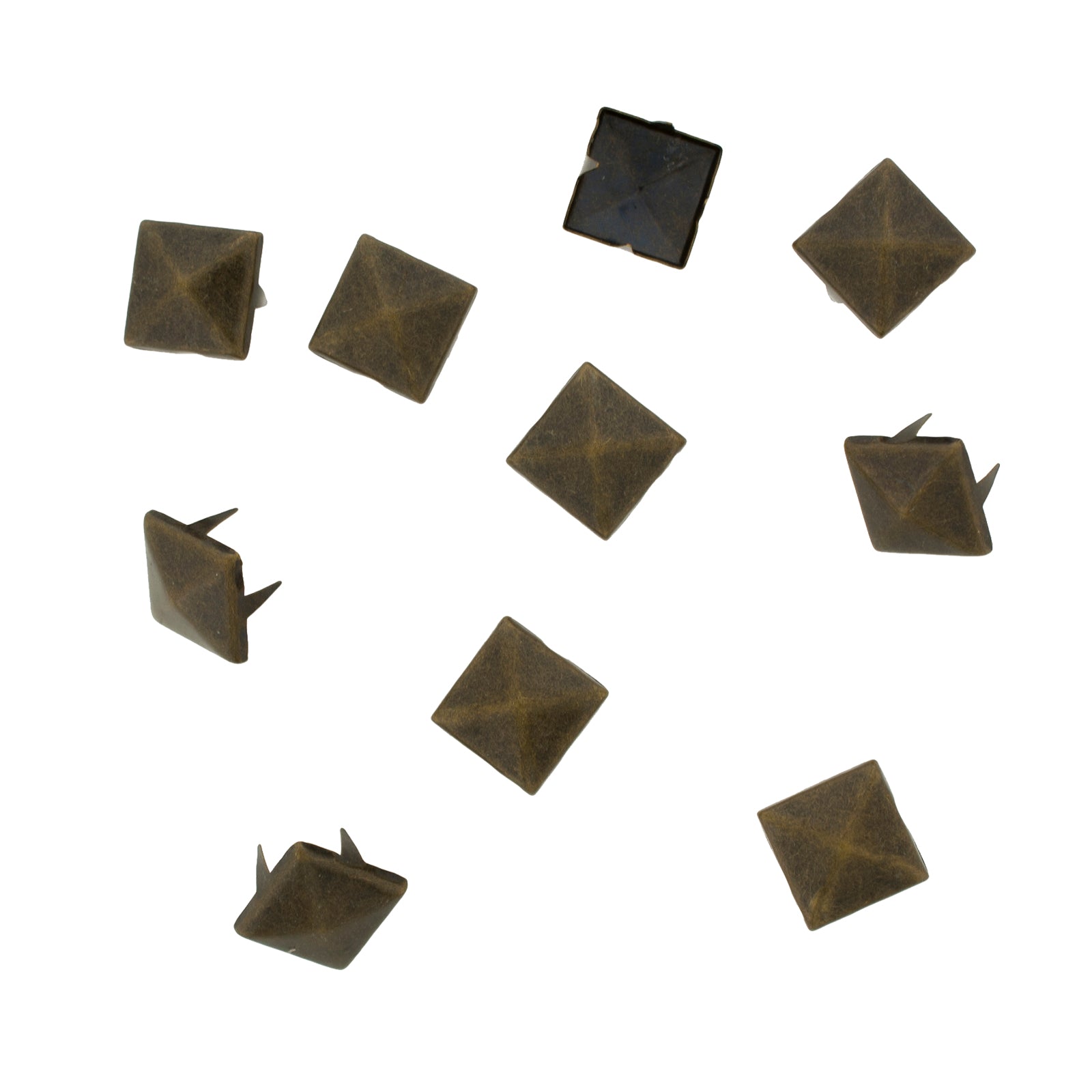 Vaessen creative • clous carrés 12x12mm 10pcs bronze
