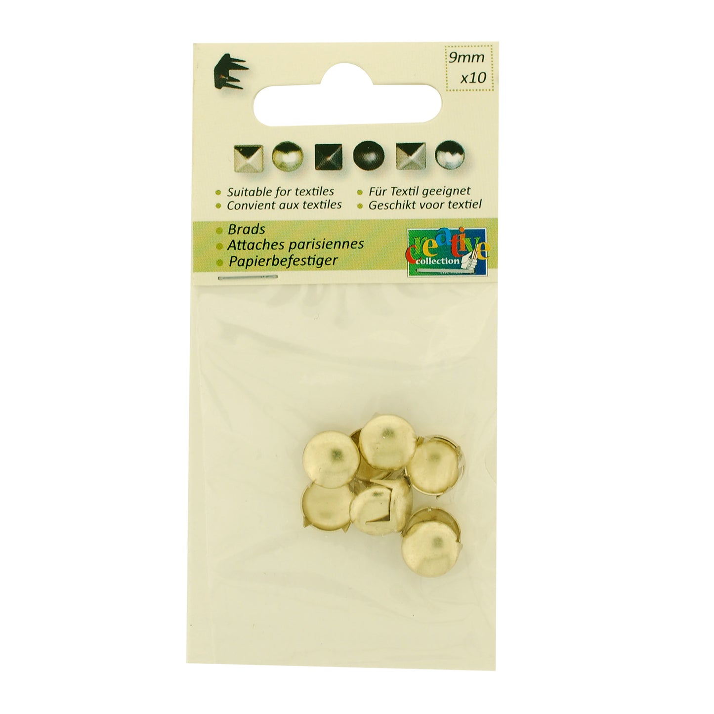 Vaessen creative • clous ronds 9mm 10pcs or