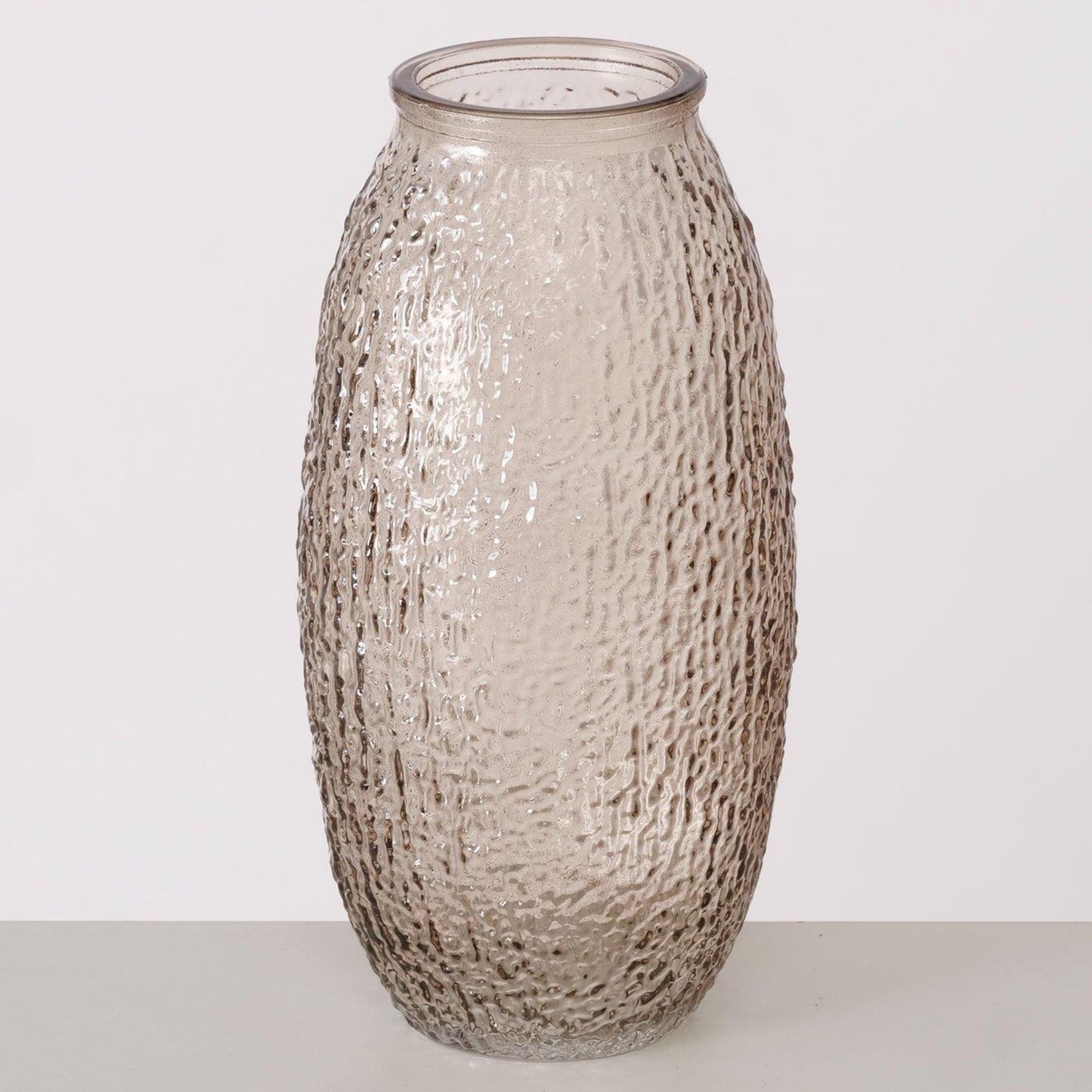 Boltze home vase h20cm verre beige