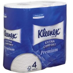 Papier toilette Kleenex 4 couches extra confort 4 rouleaux 160 feuilles par rouleau