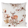 Boltze home coussin cerf gerd polyester vert marron clair blanc 45x45cm