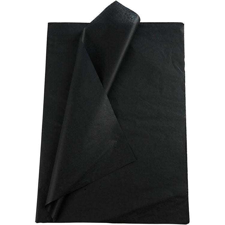 Papier de soie Creativ company, feuille 50x70 cm, 17 gr, noir, 25 feuilles 1 boîte