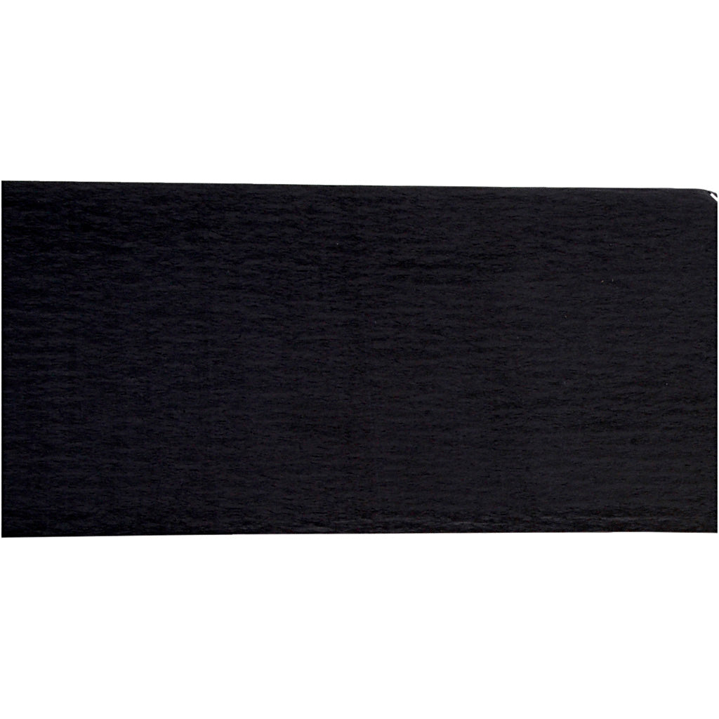 Papier crépon Creativ company, feuille 50x250 cm, noir, 10 plis 1 boîte