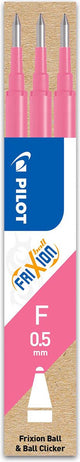 Pilot lot de 3 - recharge frixion ball 0,5 - rose - plume fine