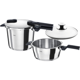 Fissler Vitaquick Autocuiseur Set incl. Casserole de 6 l, poêle de 4,5 l et couvercle en verre