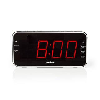 Radio-réveil numérique Nedis | écran LED | 1x entrée audio 3,5 mm | noir | 1 pièce - clar004bk clar004bk