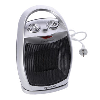 Autres marques Termozeta Oscillant Ceramic Fan Fabring 1500W Silver Black