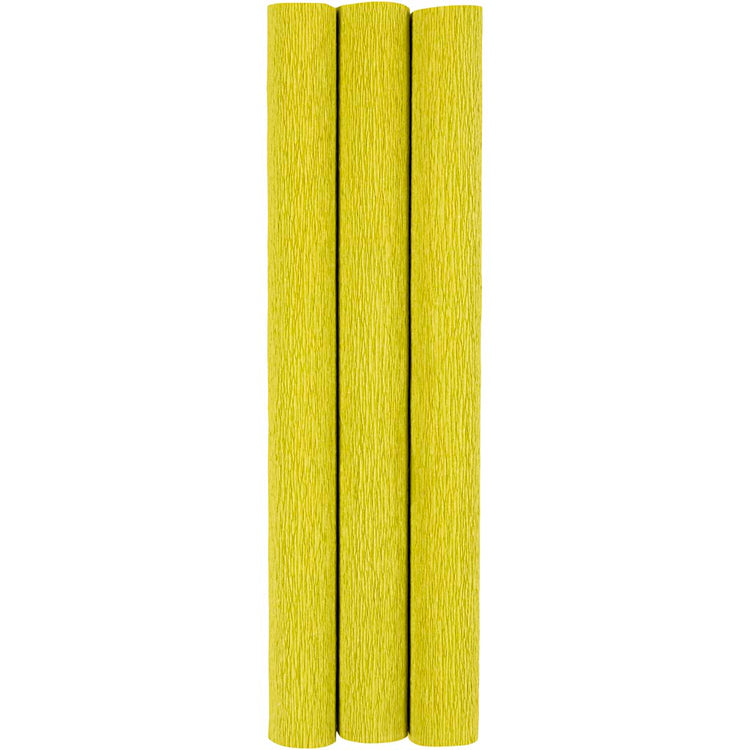 Papier crépon Creativ company, feuille 25x60 cm, taux de crêpe : 180%, 105 gr, vert clair, 3 feuilles 1 boîte