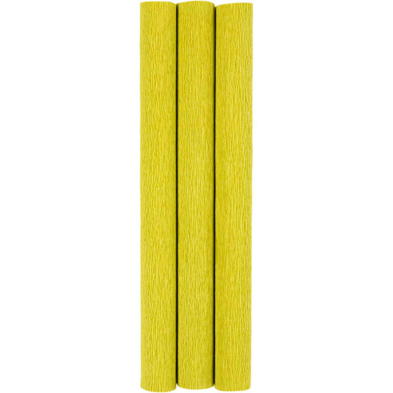 Papier crépon Creativ company, feuille 25x60 cm, taux de crêpe : 180%, 105 gr, vert clair, 3 feuilles 1 boîte