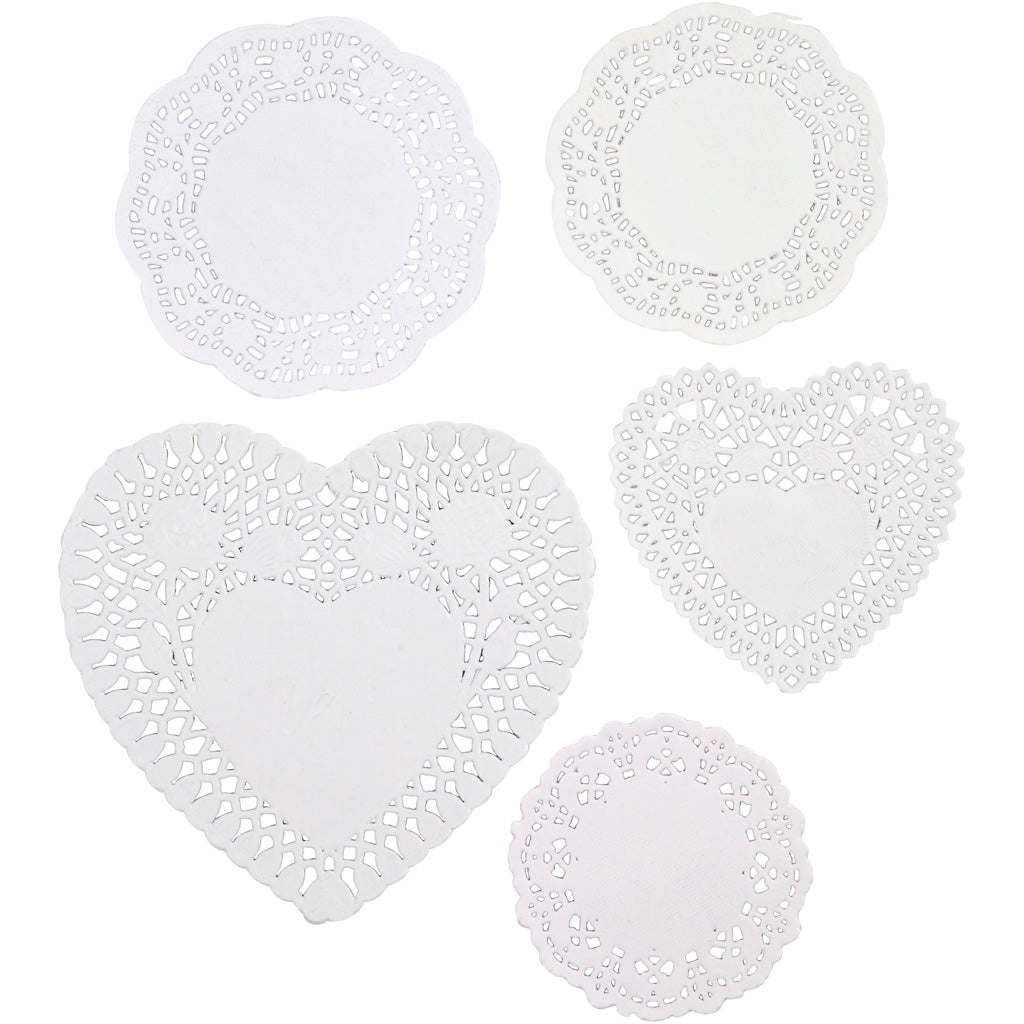Serviettes à gâteau Creativ company, dim. 9-14,5 cm, 5x80 pièces 1 boîte