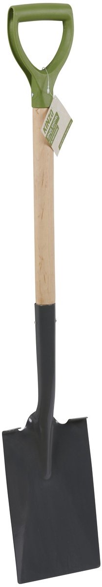 Bêche de jardin Kinzo 105 cm - Bêche robuste avec manche en bois et manche ergonomique - Pelle pour les travaux de jardinage, le travail du sol et les racines des arbres - Pelle de jardin en métal