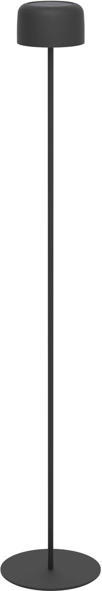 Lampe sur pied Eglo roccanova-l - rechargeable (jusqu'à 22 heures de lumière) - solaire - 120 cm - noir - sans fil - dimmable - intérieur et extérieur
