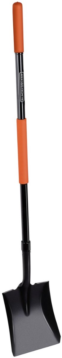 Pelle Black+decker - tête carrée - 149 cm - fibre de verre robuste et légère - noir