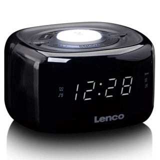 Radio d'horloge Lenco FM avec lampe de nuit