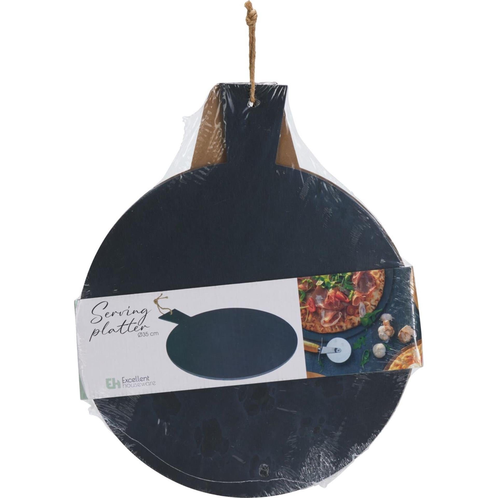 Plateau de service Excellent Houseware en ardoise ø35cm