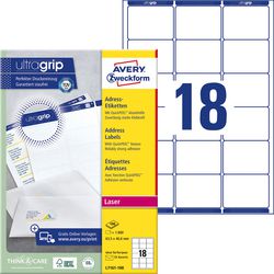 Etiquettes d'adresse avery zweckform ultragrip blanc