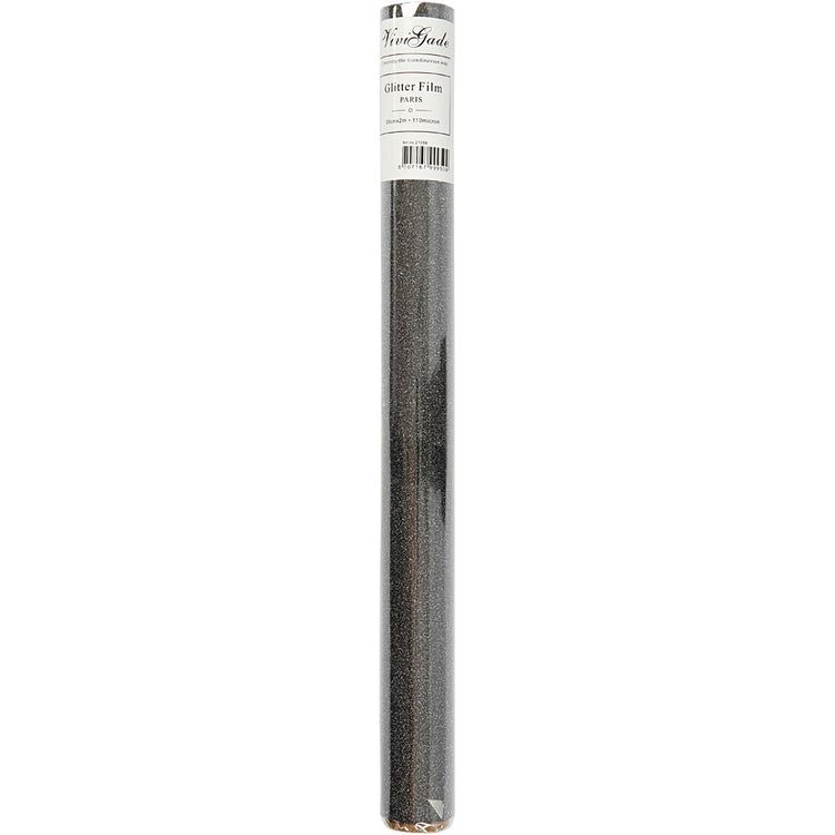 Feuille de paillettes Vivi Gade, l: 35 cm, épaisseur 110 my, noir, 2 m 1 rouleau