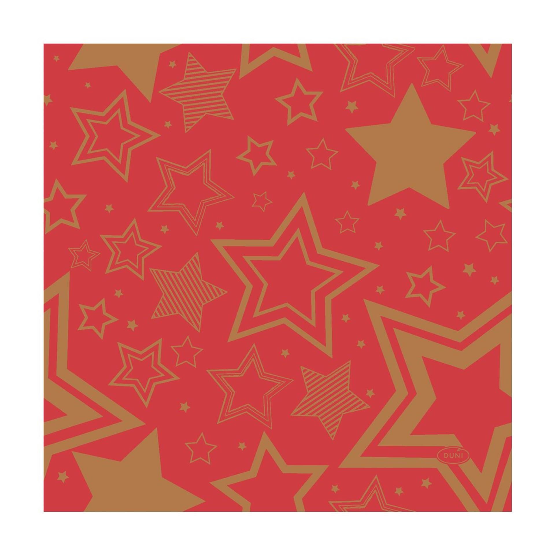 Duni serviettes vacances étoile rouge 33x33cm