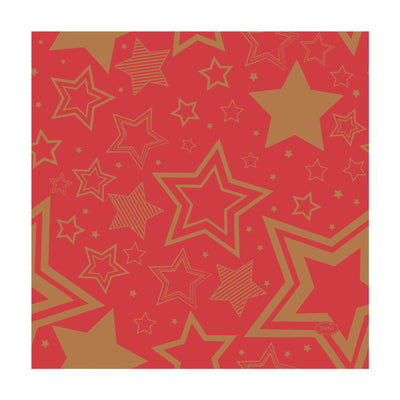 Duni serviettes vacances étoile rouge 33x33cm