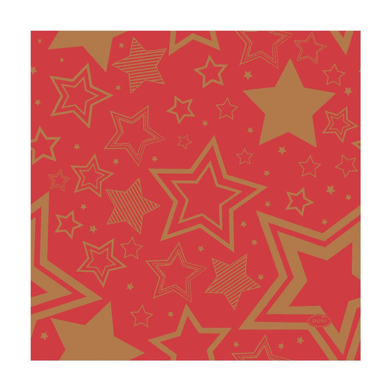 Duni serviettes vacances étoile rouge 33x33cm