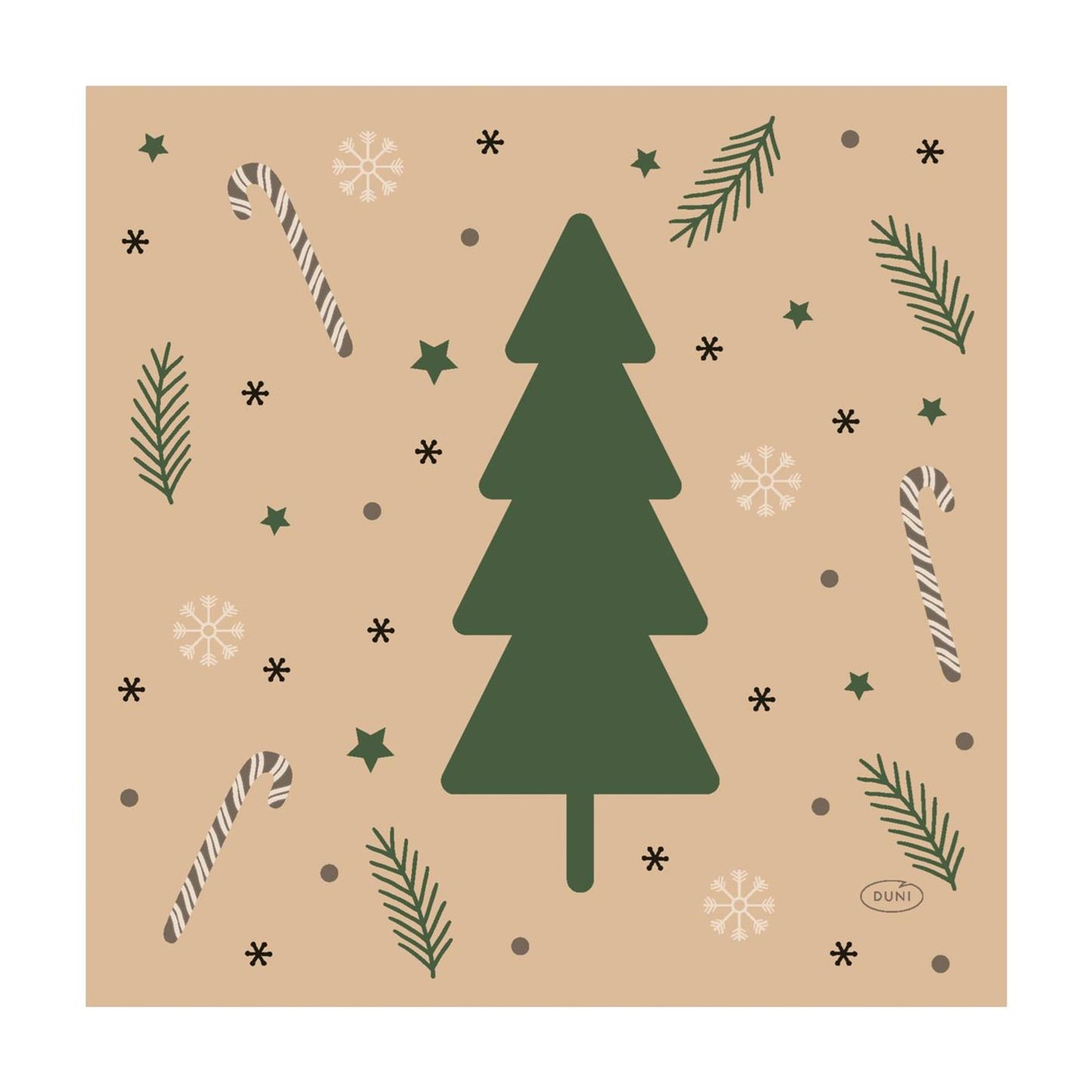 Serviettes Duni Noël naturel 33x33cm