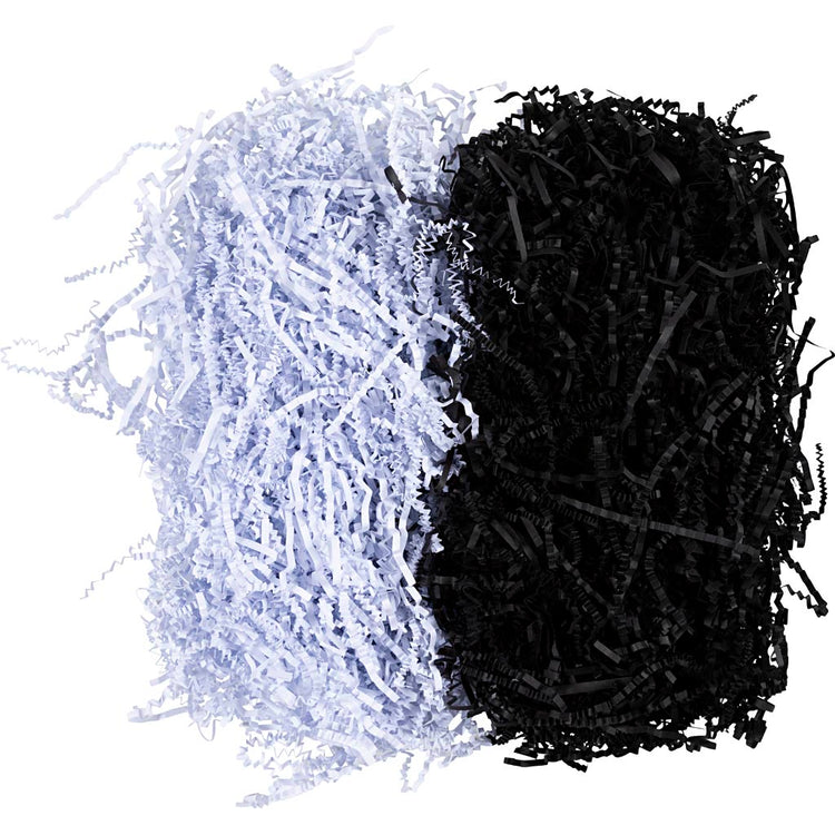 Papier froissé Creativ company, l: 25-30 cm, l: 3 mm, noir, blanc, 2x50 g 1 boîte