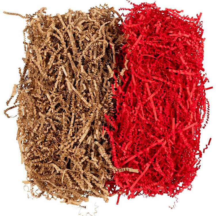 Papier froissé Creativ company, l: 25-30 cm, l: 3 mm, marron, rouge, 2x50 g 1 boîte