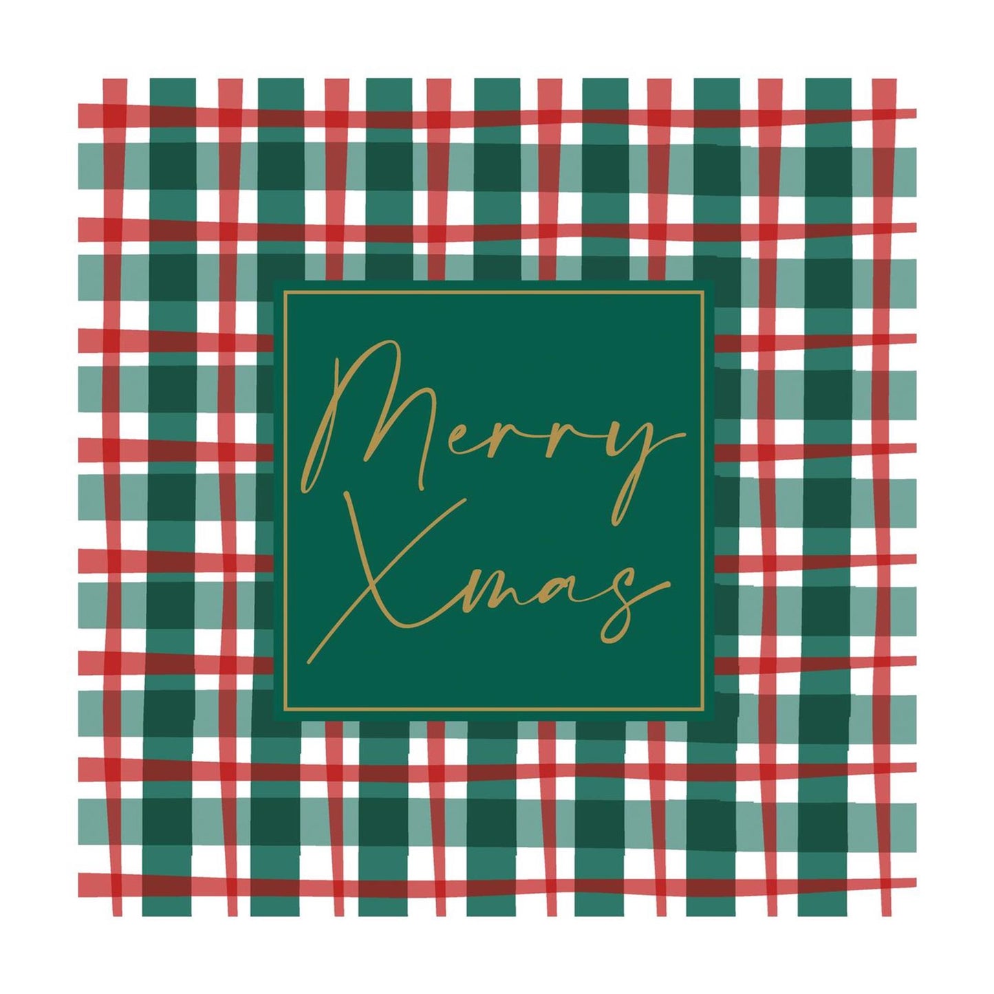Serviettes Duni carreaux de Noël 33x33cm